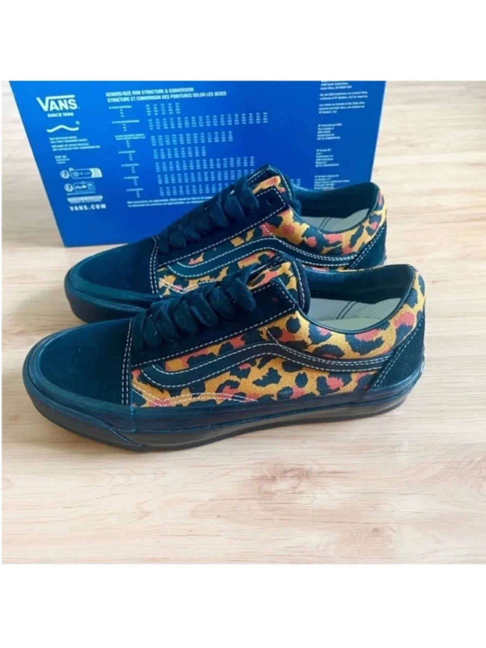 Vans Premium Old Skool Leopard Shoe Women 9.5 US Mens 8.OUS